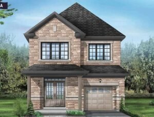 Two-storey detached home with single-car garage and front porch